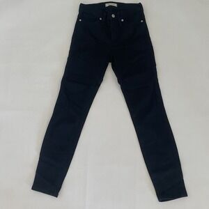 Madewell Women's Size 25 Stretch‎ 9" High Rise Black Skinny Jeans Excellent